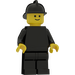 LEGO Fireman with plain black Torso Minifigure