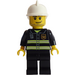 LEGO Fireman with Stubble Beard Minifigure