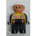 LEGO Fireman met Wit Helm Duplo Figuur