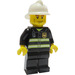 LEGO Brandweerman met Wit Helm Minifiguur