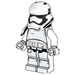 LEGO First Order Stormtrooper Sergeant Minifigur (Abgerundeter Mund)