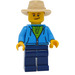 LEGO Fisherman z Ciemny lazur Bluza z kapturem Minifigurka