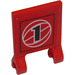 LEGO Flag 2 x 2 with &#039;1&#039; Sticker without Flared Edge (2335)