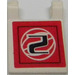 LEGO Vlag 2 x 2 met &quot;2&quot; Sticker zonder uitlopende rand (2335)
