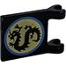 LEGO Flag 2 x 2 with Black Dragon without Flared Edge (2335 / 83777)