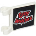 LEGO Vlag 2 x 2 met &#039;Crazy Monsters&#039; Sticker zonder uitlopende rand (2335)