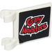 LEGO Flag 2 x 2 with &#039;Crazy Monsters&#039; Sticker without Flared Edge (2335)