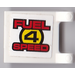 LEGO Vlag 2 x 2 met &quot;FUEL 4 SPEED&quot; Sticker zonder uitlopende rand (2335)