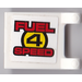 LEGO Flag 2 x 2 with &quot;FUEL 4 SPEED&quot; Sticker without Flared Edge (2335)