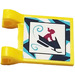 LEGO Flag 2 x 2 with Snowmobile Sticker without Flared Edge (2335)