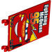 LEGO Flagge 6 x 4 mit 2 Anschlüsse mit Lightning McQueen 95 Gelb flash behind (2525 / 34237)