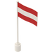 LEGO Vlag aan Flagpole met Austria met lip aan de onderzijde (777)