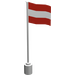 LEGO Flagge auf Flagpole mit Austria ohne Unterlippe (776)