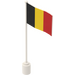 LEGO Vlag aan Flagpole met Belgium met lip aan de onderzijde (777)