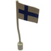 LEGO Flag on Flagpole with Finland without Bottom Lip (776)