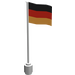 LEGO Flag on Flagpole with Germany with Bottom Lip (777)