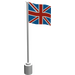 LEGO Flag on Flagpole with Great Britain without Bottom Lip (776)