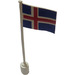 LEGO Drapeau sur Flagpole avec Iceland avec lèvre inférieure (777)