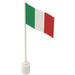 LEGO Vlag aan Flagpole met Italy met lip aan de onderzijde (777)