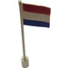 LEGO Flag on Flagpole with Netherlands without Bottom Lip (776)