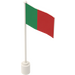 LEGO Drapeau sur Flagpole avec Portugal avec lèvre inférieure (777)