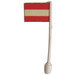 LEGO Flag on Ridged Flagpole with Austria Flag Sticker (3596)