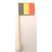 LEGO Flag on Ridged Flagpole with Belgium Sticker (3596)