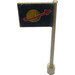 LEGO Flag on Ridged Flagpole with Classic Space Logo Sticker (3596)