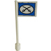 LEGO Flag on Ridged Flagpole with Cutlass Flag Sticker (3596)