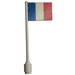 LEGO Flag on Ridged Flagpole with France Flag Sticker (3596)