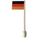 LEGO Flag on Ridged Flagpole with German Flag Sticker (3596)