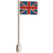 LEGO Flag on Ridged Flagpole with Great Britain Sticker (3596)