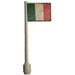 LEGO Flag on Ridged Flagpole with Italian Flag Sticker (3596)