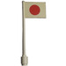 LEGO Flag on Ridged Flagpole with Japanese Flag Sticker (3596)