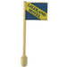 LEGO Flag on Ridged Flagpole with 'Legoland HOTEL' Sticker (3596)