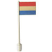 LEGO Flag on Ridged Flagpole with Netherlands Sticker (3596)