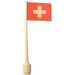 LEGO Flag on Ridged Flagpole with Switzerland Flag Sticker (3596)