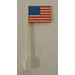 LEGO Flag on Ridged Flagpole with United States Flag Sticker (3596)