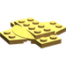 LEGO Or foncé mat assiette 6 x 6 x 0.667 Traverser avec Dome (30303)