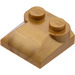 LEGO Flat Dark Gold Slope 2 x 2 Curved with Curved End (47457)