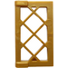 LEGO Flat Dark Gold Вікно Pane 1 x 2 x 3 Lattice (Посилений) (60607)