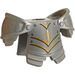 LEGO Argent Mat Armure avec Pauldrons avec Gold et Noir Lines