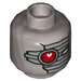LEGO Flat Silver Deadshot Minifigure Head (Recessed Solid Stud) (3626 / 26156)