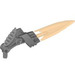 LEGO Flat Silver Firebolt - Flexible Orange Blade (87806)