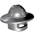 LEGO Flat Silver Helmet with Chin Guard and Broad Brim (15583 / 30273)