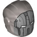 LEGO Flat Silver Helmet with Smooth Front with Silver Faceplate and White Eyes (28631 / 80747)