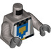 LEGO Flat Silver Knight Minifig Torso (973 / 76382)