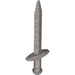 LEGO Flaches Silber Lange Schwert mit dickem Crossguard (18031)