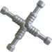 LEGO Argent plat Lug Wrench, 4-Way (11402)