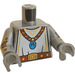 LEGO Flat Silver Minifig Torso Dragonborn Paladin (973)